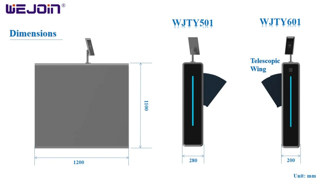 Security RFID Reader Optical Barrier Gate Security Flap Turnstile