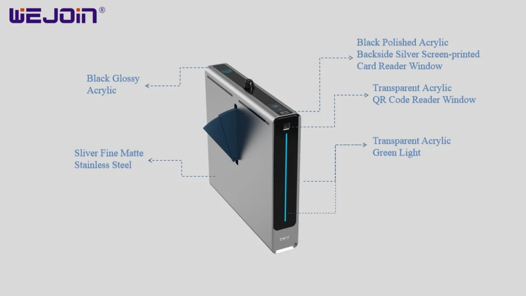 Security RFID Reader Optical Barrier Gate Security Flap Turnstile