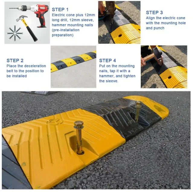 Rubber Traffic Safety Road Blocker