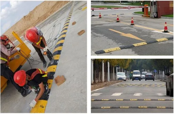 Rubber Traffic Safety Road Blocker