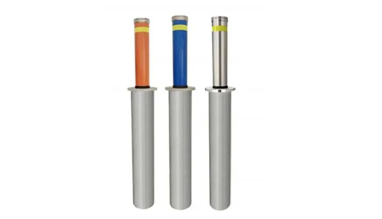 Semi Automatic Hydraulic Bollard Retractable Rising System Steel Bollards for Road Security