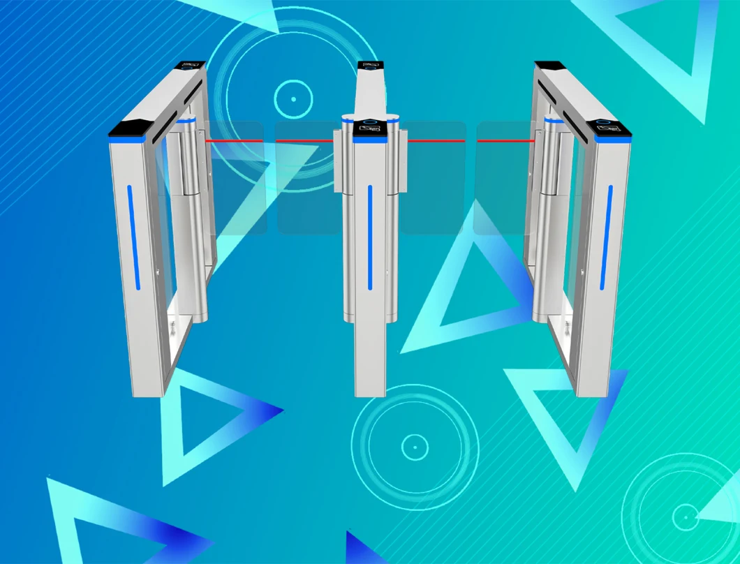 High Speed Anti-Crush Optical Face Recognition Turnstiles Swing Barrier Gate