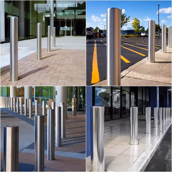 도로 안전을 위해 316L 등급의 스테인레스 스틸로 제작된 볼라드