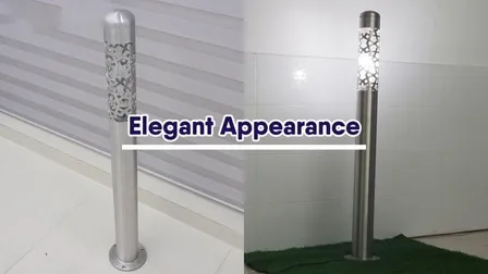 반사 테이프가 있는 3피트 스테인리스 스틸 안전 볼라드